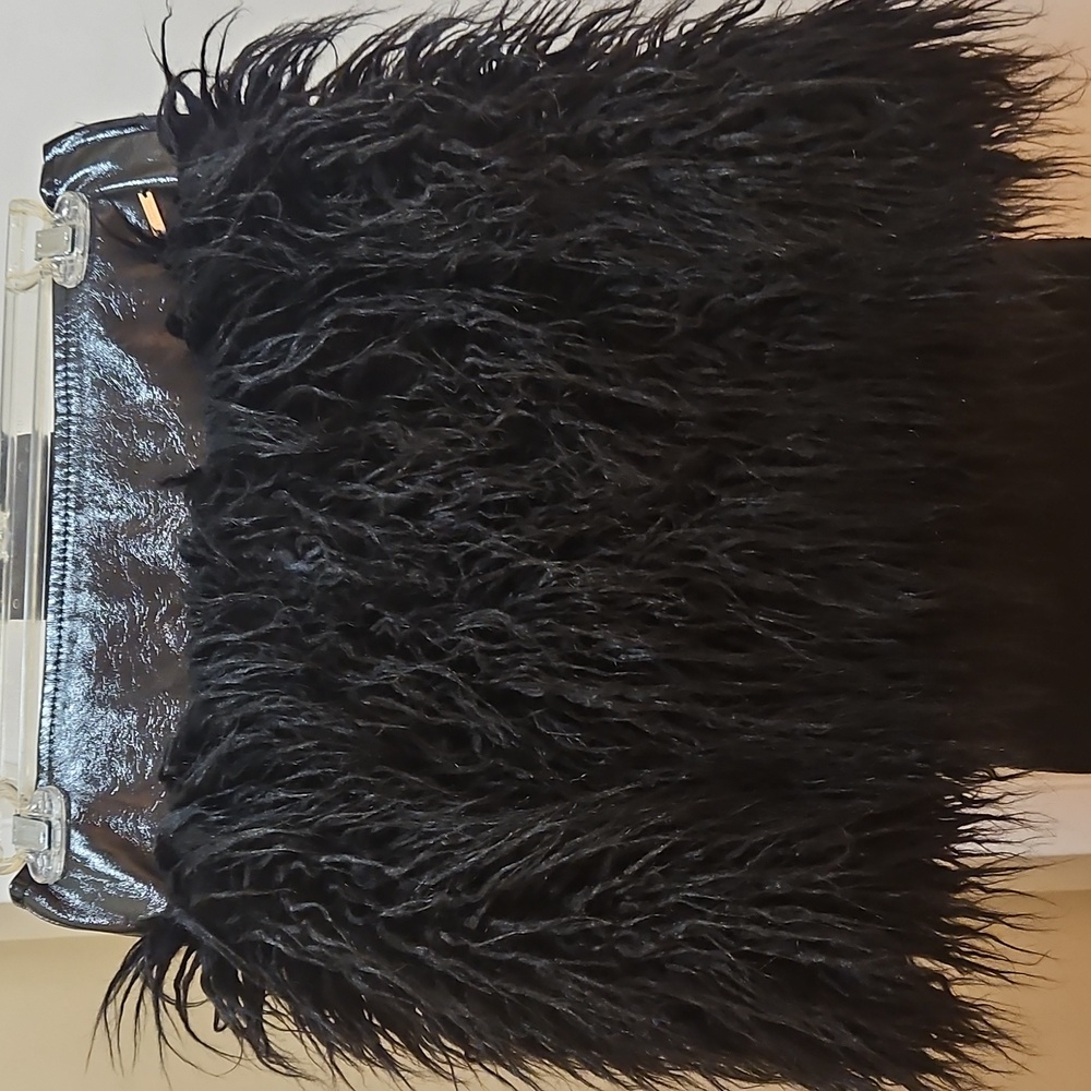 Armani Exchange Faux Fur Mini Skirt Size 2